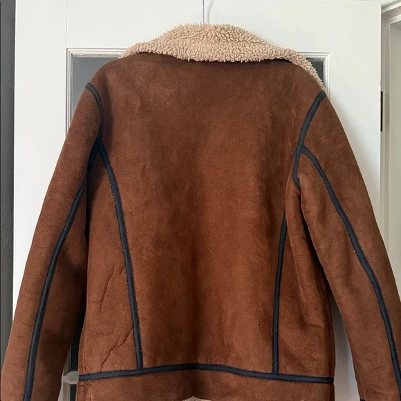 Guess Brown Shearling Jacket - Picture 11 of 11